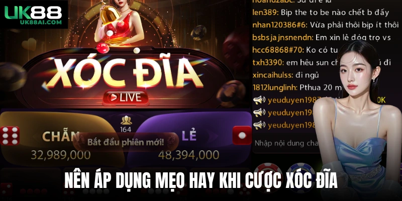 Nên áp dụng mẹo hay khi cược xóc đĩa